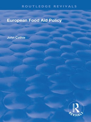 cover image of European Food Aid Policy